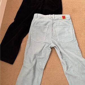 Empyre Black and Light Blue Corduroy Pants